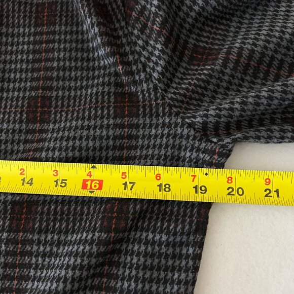 Express Men's Stretch Black Grey Plaid Button-Up Shirt Size XS Long Sleeve NWOT - Picture 9 of 10